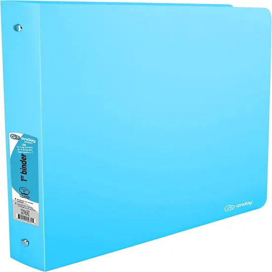 Enday Matte Bright Color Poly 3-Ring Binder Green {3}