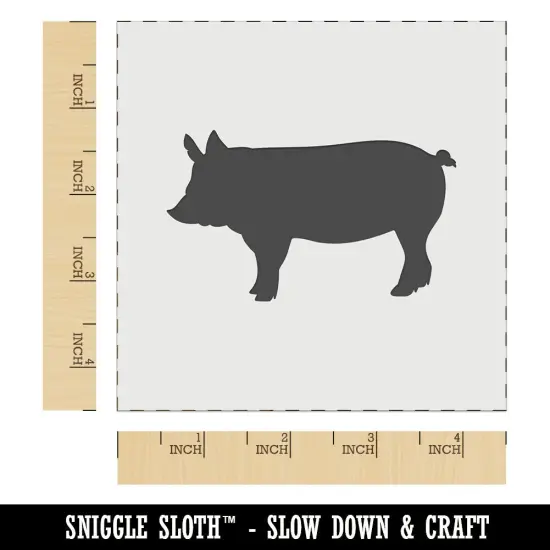 Solid Pig Farm Animal Wall Cookie DIY Craft Reusable Stencil {6}