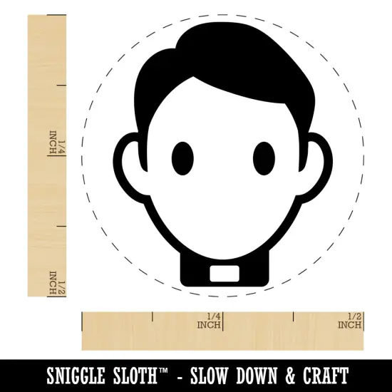 Occupation Father Priest Minister Icon Self-Inking Rubber Stamp for Stamping Crafting Planners Fuchsia {1}