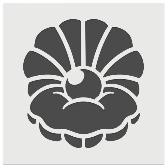 Pearl in Shell Wall Cookie DIY Craft Reusable Stencil {7}