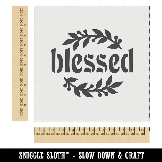 Blessed Leaf and Berries Wall Cookie DIY Craft Reusable Stencil {1}