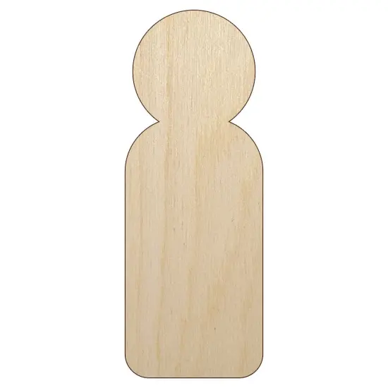 Simple Person Unisex Unfinished Wood Shape Piece Cutout for DIY Craft Projects {7}