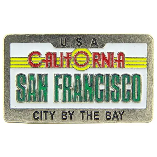 San Francisco California License Plate Pin 1" {1}