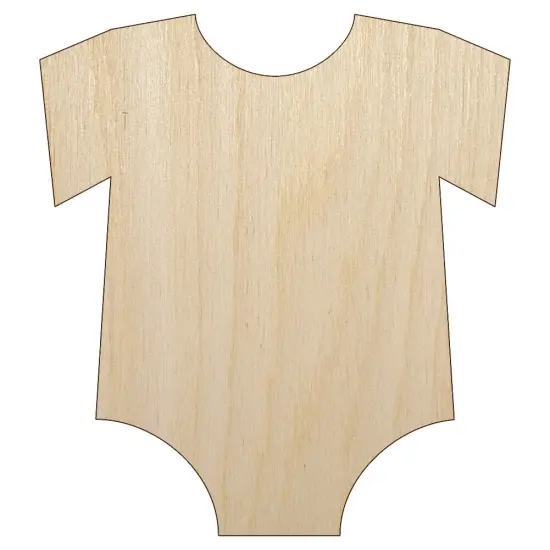 Baby Outfit Unfinished Wood Shape Piece Cutout for DIY Craft Projects {1}