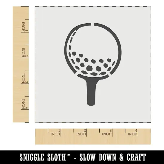 Golf Ball on Tee Wall Cookie DIY Craft Reusable Stencil {6}
