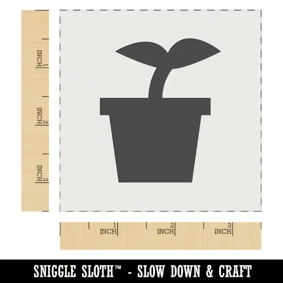 Plant Sprout Gardening Solid Wall Cookie DIY Craft Reusable Stencil {6}