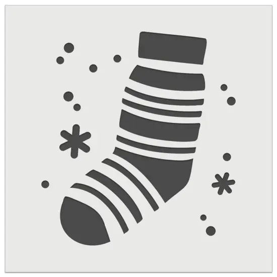 Christmas Stocking Sock Wall Cookie DIY Craft Reusable Stencil {2}