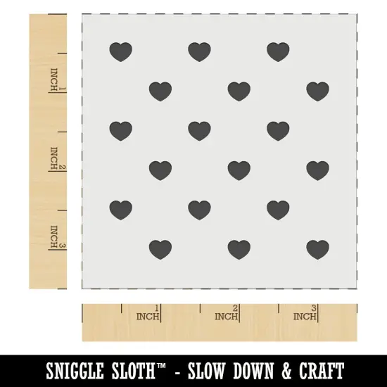 Hearts Polka Dots Wall Cookie DIY Craft Reusable Stencil {6}