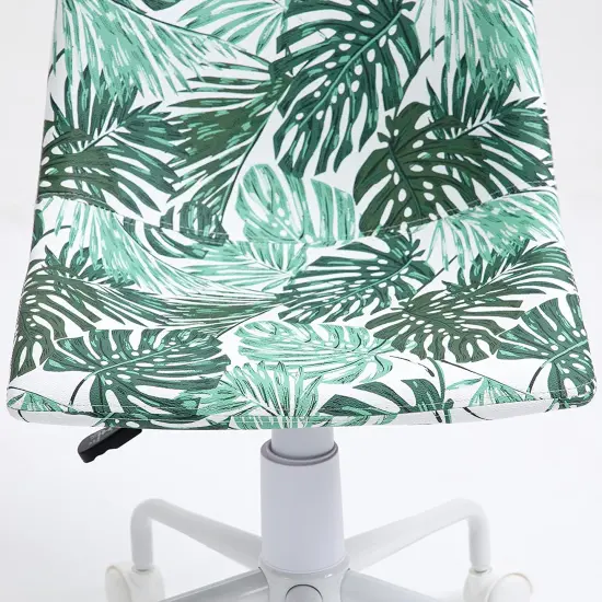 ISL Furnishings InterSpaceLiving Print Desk Chair (Banana Leaf Vinyl/White) {4}