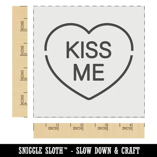 Kiss Me Conversation Heart Love Valentine's Day Wall Cookie DIY Craft Reusable Stencil {7}