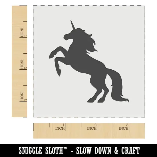 Majestic Unicorn Rearing Up Wall Cookie DIY Craft Reusable Stencil {5}