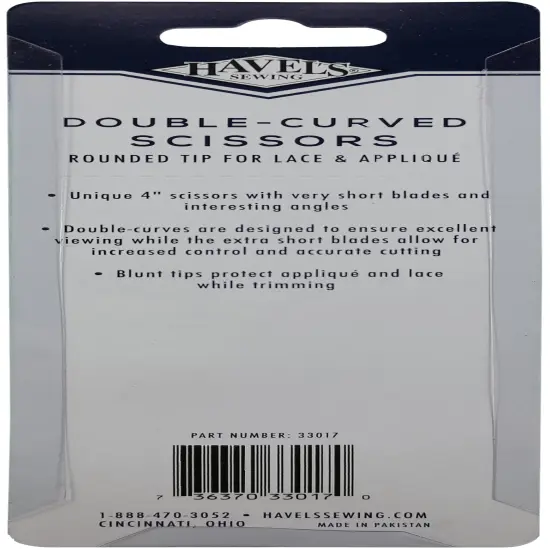 Havel's Double-Curved Lace & Applique Scissors 4"-Rounded Tips {3}