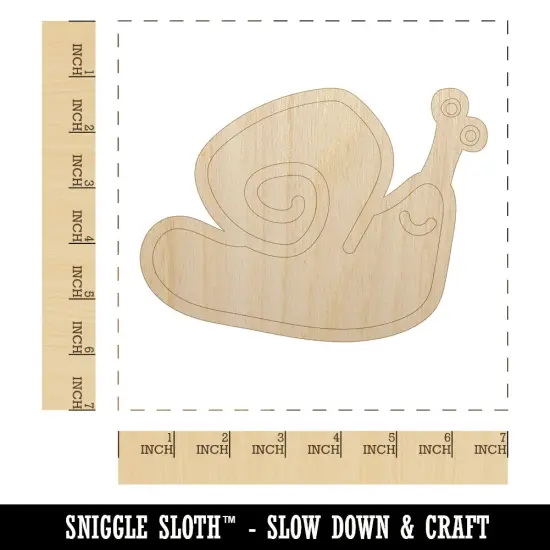 Snail Doodle Unfinished Wood Shape Piece Cutout for DIY Craft Projects {1}