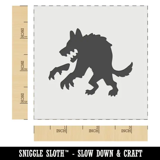 Werewolf Monster Wolf Man Silhouette Halloween Wall Cookie DIY Craft Reusable Stencil {5}