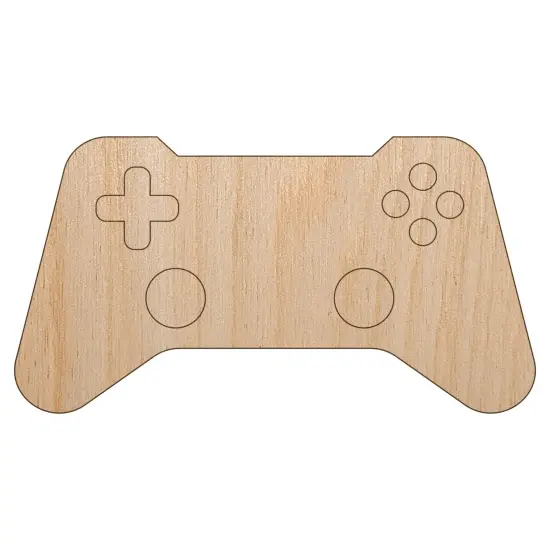 Video Game Controller Icon Unfinished Wood Shape Piece Cutout for DIY Craft Projects {2}
