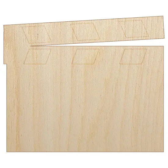 Clapperboard Movie Film Director Action Unfinished Wood Shape Piece Cutout for DIY Craft Projects {7}