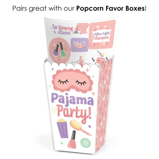 Big Dot of Happiness Pajama Slumber Party - Girls Sleepover Birthday Party Favor Sticker Set - 12 Sheets - 120 Stickers {7}