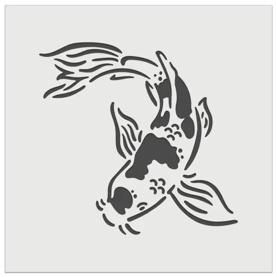 Butterfly Koi Fish Carp Wall Cookie DIY Craft Reusable Stencil {2}