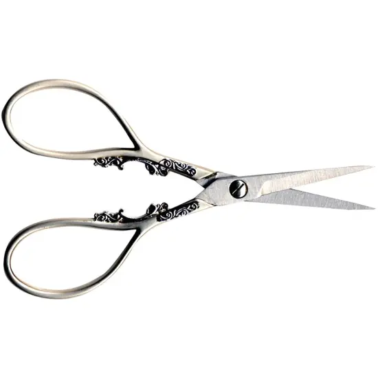 Sullivans Heirloom Embroidery Scissors 4"-Pewter Teardrop Handle {2}