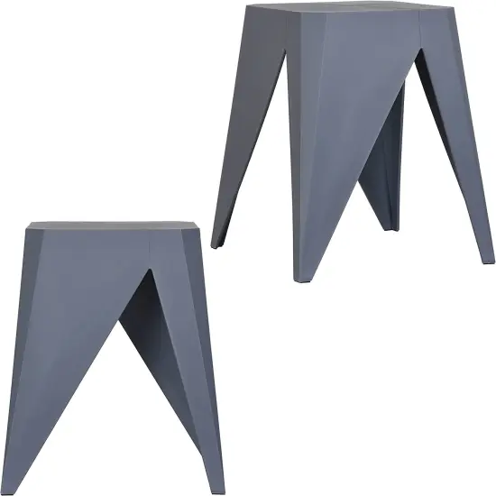 ISL Furnishings InterSpaceLiving Zuho Multi-USe Stool (2, Charcoal) {1}