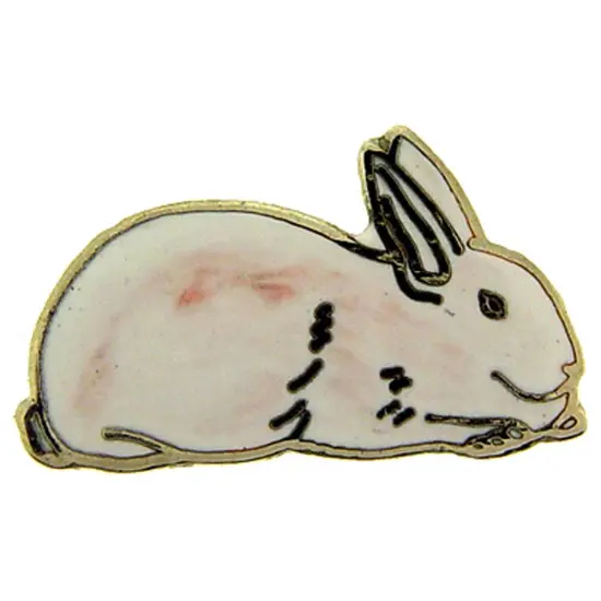 New Zealand White Rabbit Pin 1" {1}