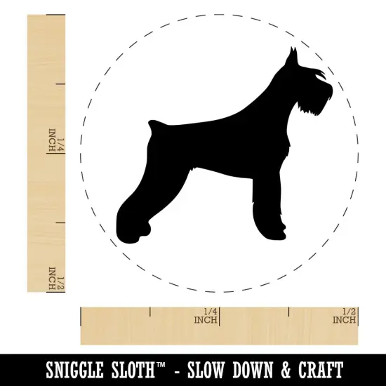 Giant Schnauzer Dog Solid Self-Inking Rubber Stamp for Stamping Crafting Planners Pink {1}