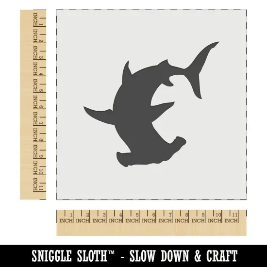 Hammerhead Shark Silhouette Wall Cookie DIY Craft Reusable Stencil {1}