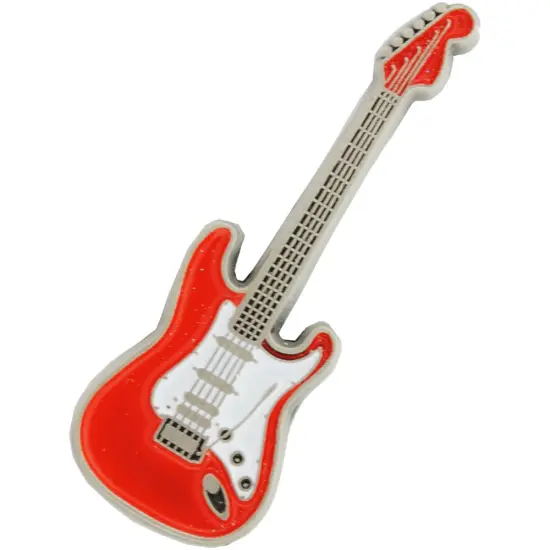 Electric Guitar Pin Black 1" {1}