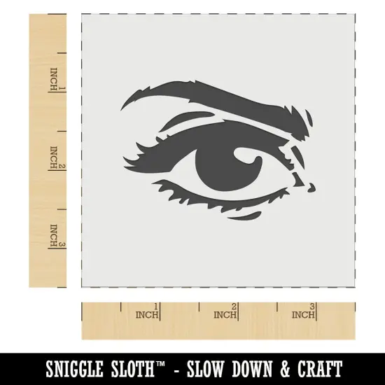 Woman's Left Eye with Eyebrow Mascara and Eye Shadow Wall Cookie DIY Craft Reusable Stencil {5}