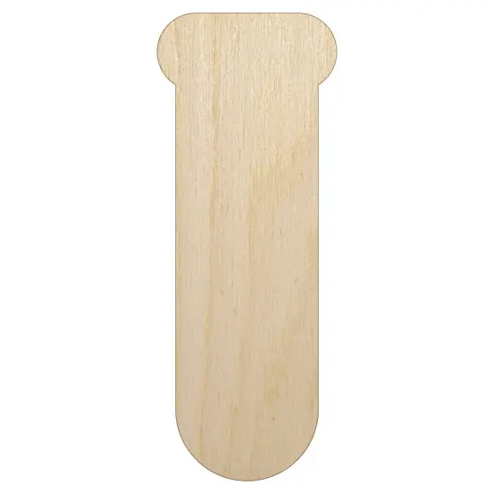 Science Glassware Test Tube Solid Unfinished Wood Shape Piece Cutout for DIY Craft Projects {7}