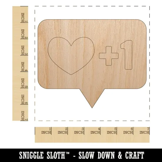 I Love this Bubble Heart Plus One 1 Unfinished Wood Shape Piece Cutout for DIY Craft Projects {1}