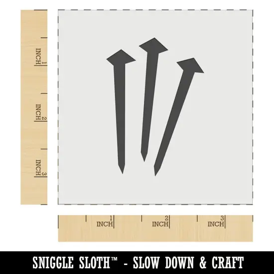 Three 3 Nails Christian Solid Wall Cookie DIY Craft Reusable Stencil {5}