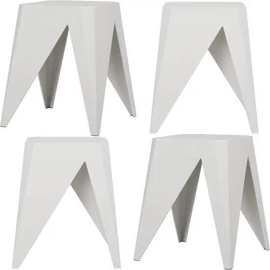 ISL Furnishings InterSpaceLiving Zuho Multi-USe Stool (4, White) {1}