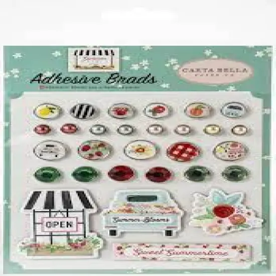 Carta Bella Summer Market Adhesive Brads {1}