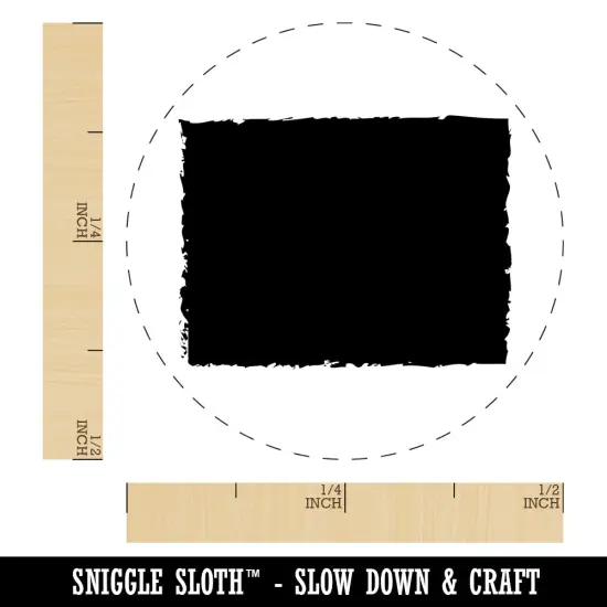 Sketchy Solid Rectangle Self-Inking Rubber Stamp for Stamping Crafting Planners Green {1}