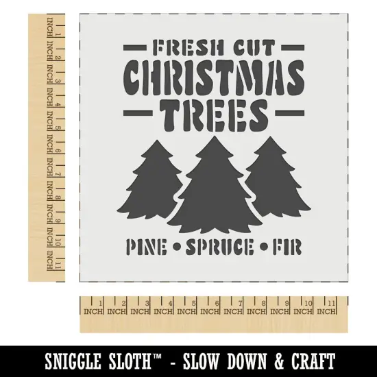 Fresh Cut Christmas Trees Wall Cookie DIY Craft Reusable Stencil {1}