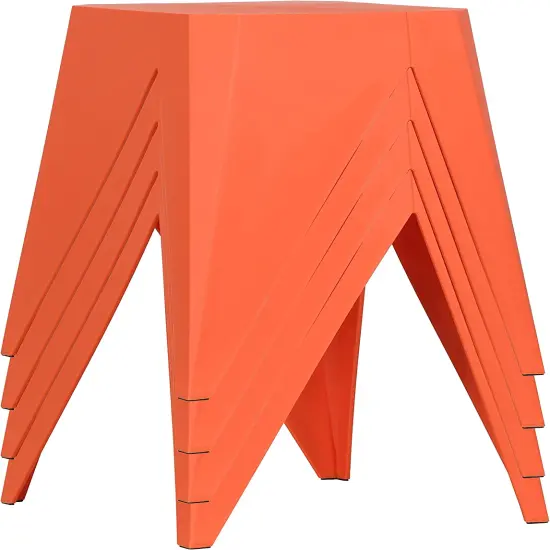 ISL Furnishings InterSpaceLiving Zuho Multi-USe Stool (2, Orange) {4}