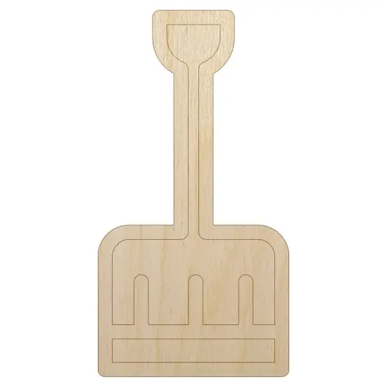 Snow Shovel Unfinished Wood Shape Piece Cutout for DIY Craft Projects {7}