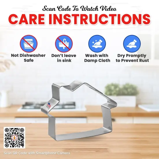 CookieCutter.Com Cabin House Cookie Cutter 4 Inch &ndash;Tin Plated Steel Cookie Cutters &ndash; Made In The USA {4}