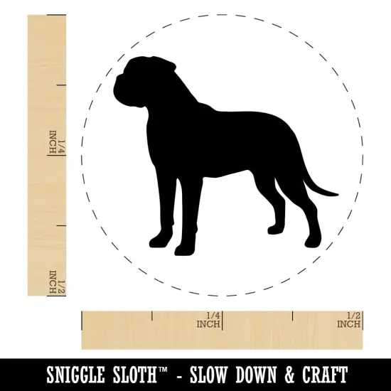 Bullmastiff Dog Solid Self-Inking Rubber Stamp for Stamping Crafting Planners Pink {1}