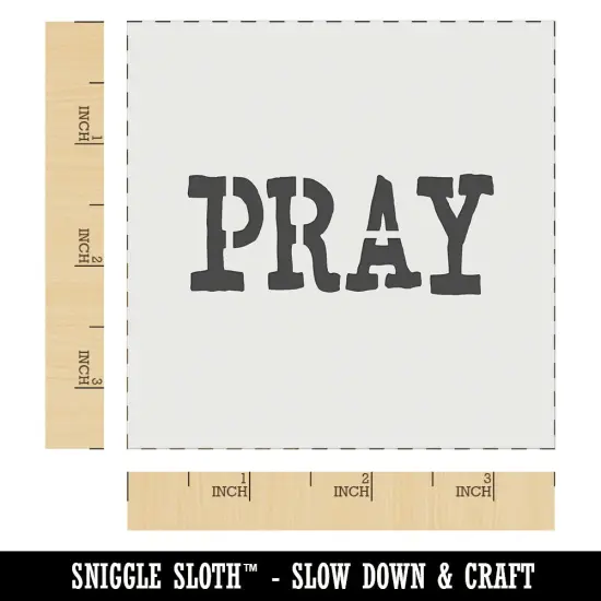 Pray Fun Text Wall Cookie DIY Craft Reusable Stencil {5}