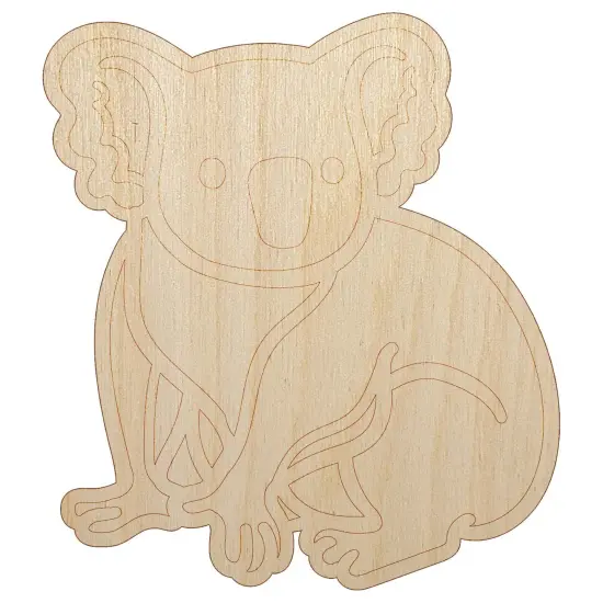 Koala Bear Sitting Unfinished Wood Shape Piece Cutout for DIY Craft Projects {2}