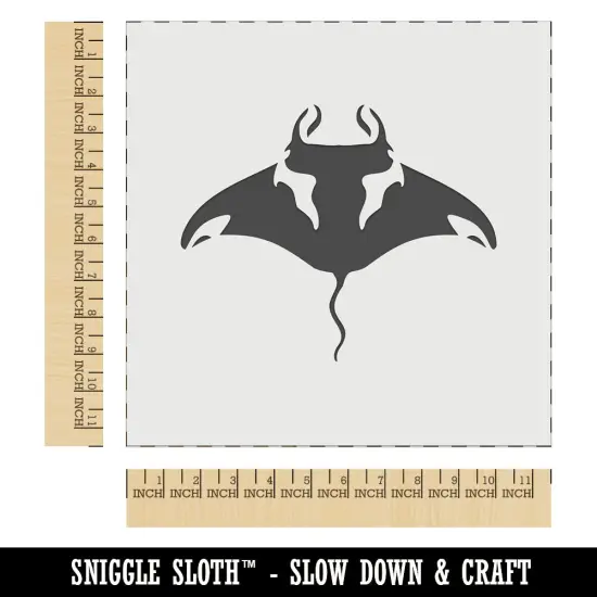 Manta Ray Devilfish Sea Ocean Creature Wall Cookie DIY Craft Reusable Stencil {1}