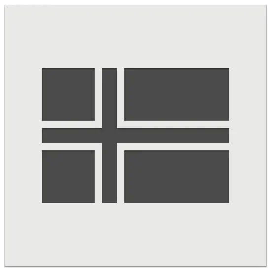 Norway Flag Wall Cookie DIY Craft Reusable Stencil {7}