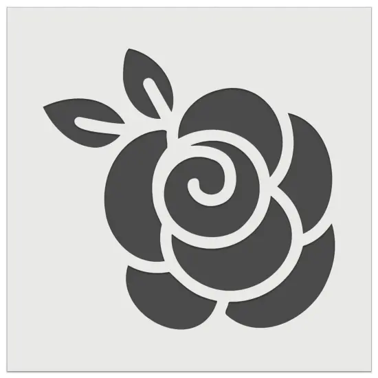 Rounded Rose Flower Wall Cookie DIY Craft Reusable Stencil {7}