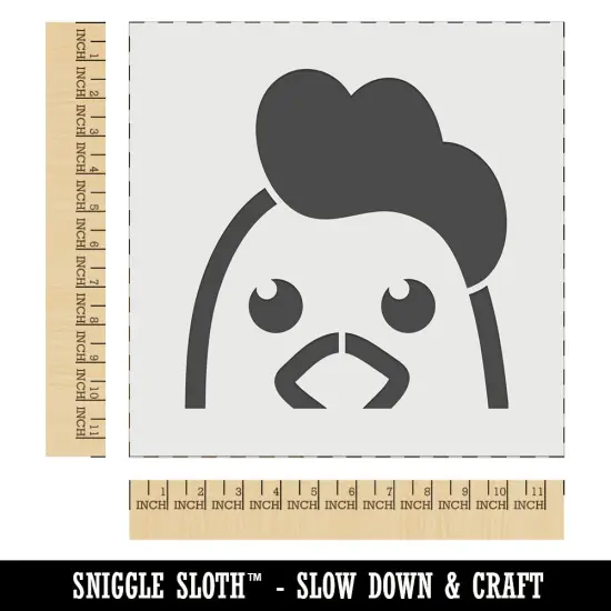 Peeking Chicken Wall Cookie DIY Craft Reusable Stencil {1}