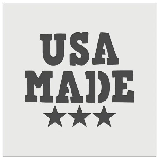 USA Made with Stars Fun Text Wall Cookie DIY Craft Reusable Stencil {2}