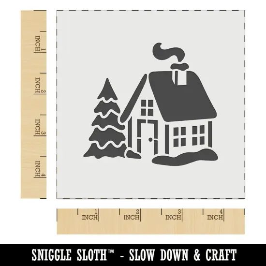 Christmas Winter House Wall Cookie DIY Craft Reusable Stencil {7}