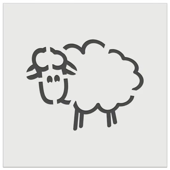 Sheep Doodle Wall Cookie DIY Craft Reusable Stencil {2}