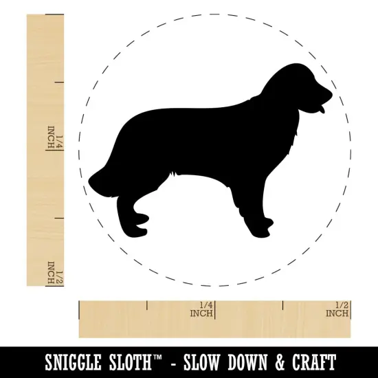 Golden Retriever Dog Solid Self-Inking Rubber Stamp for Stamping Crafting Planners Sky Blue {1}